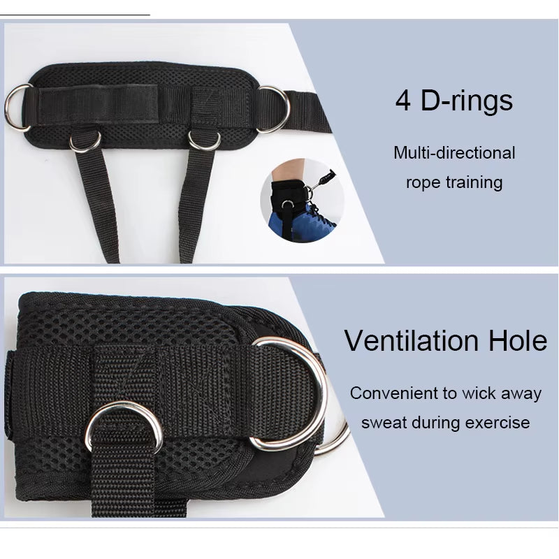 D-Ring Ankle Straps Foot Support Ankle Protector Sports Feet Guard with Foot Strap Cable Machine Leg Gym Training Accessories