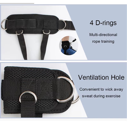 D-Ring Ankle Straps Foot Support Ankle Protector Sports Feet Guard with Foot Strap Cable Machine Leg Gym Training Accessories