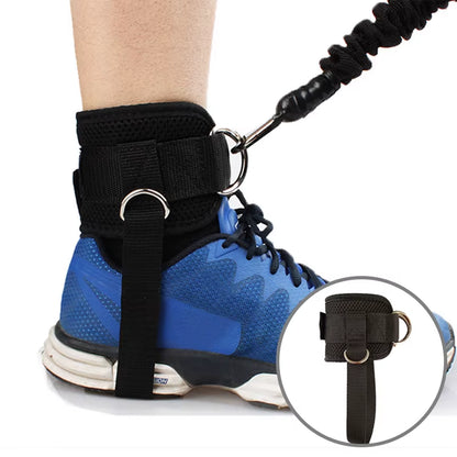 D-Ring Ankle Straps Foot Support Ankle Protector Sports Feet Guard with Foot Strap Cable Machine Leg Gym Training Accessories
