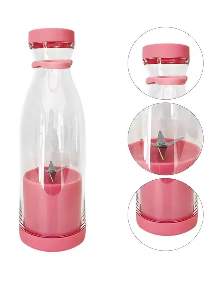 Rechargeable Blender Fresh Juice Maker White/Pink Usb Portable Juice Bottle Mini Fast Electric Blender Smoothie Maker