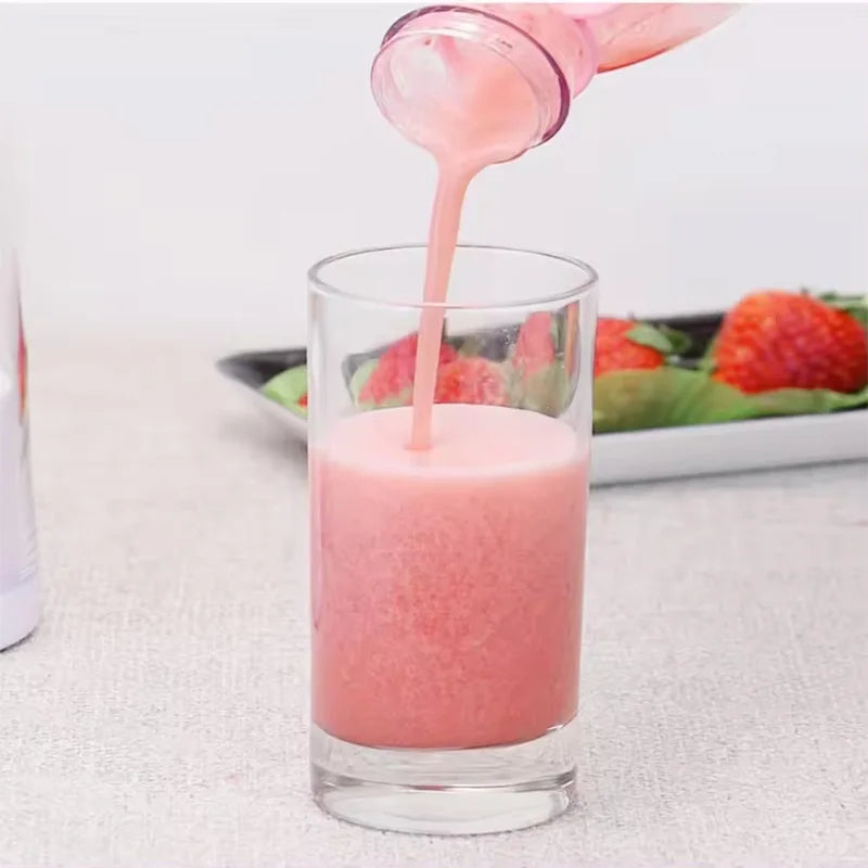 Rechargeable Blender Fresh Juice Maker White/Pink Usb Portable Juice Bottle Mini Fast Electric Blender Smoothie Maker