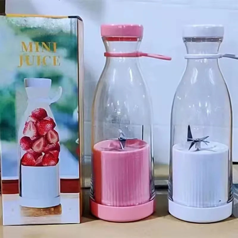 Rechargeable Blender Fresh Juice Maker White/Pink Usb Portable Juice Bottle Mini Fast Electric Blender Smoothie Maker