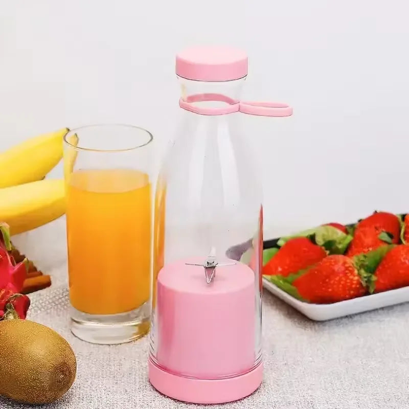Rechargeable Blender Fresh Juice Maker White/Pink Usb Portable Juice Bottle Mini Fast Electric Blender Smoothie Maker
